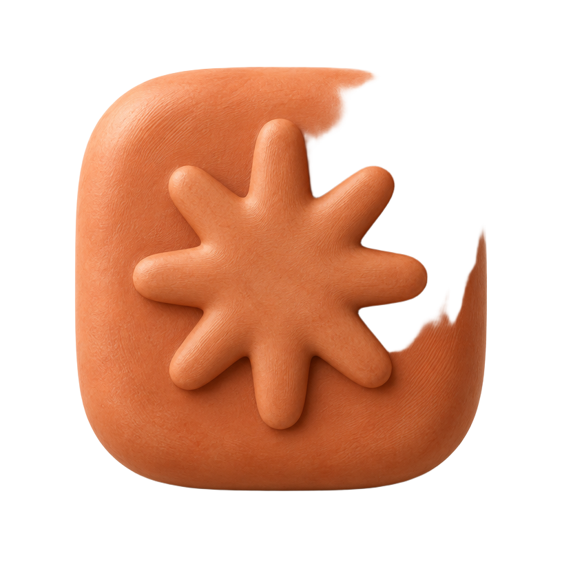 Clay tile representing Claude