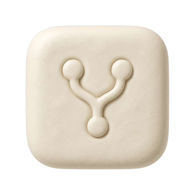 Clay tile representing GitHub