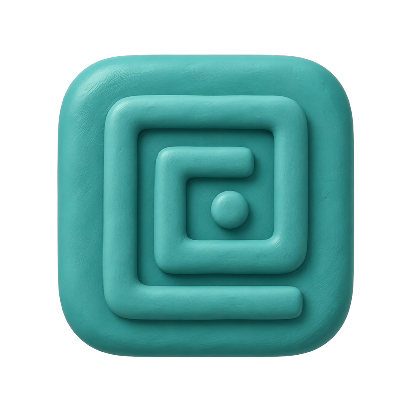 Clay tile representing Maze